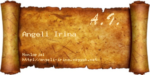 Angeli Irina névjegykártya